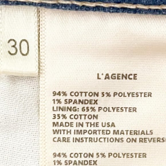 L'AGENCE Revolve Size 30 Sada High Rise Cropped Slim Jeans - Picture 6 of 10